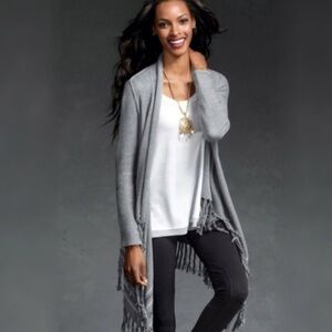 Cabi Prarie Wrap Sweater in Gray. size M